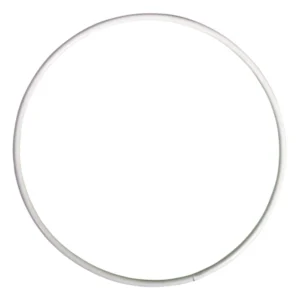 12 cm metallist rõngas, valge